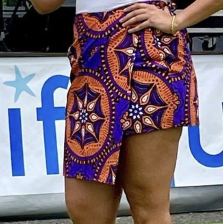 Jupe paréo - Violet/Orange