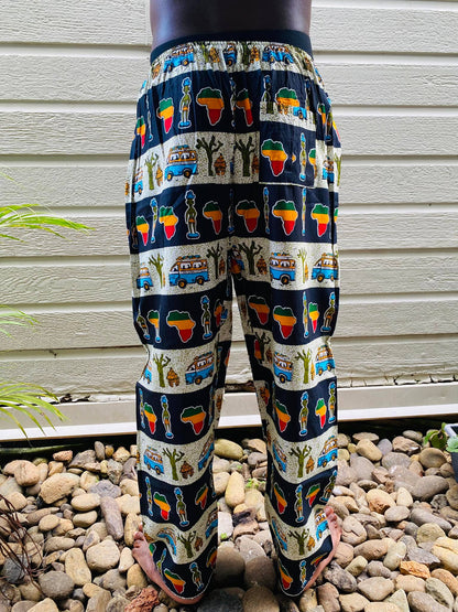 Pantalon noir carte afrique