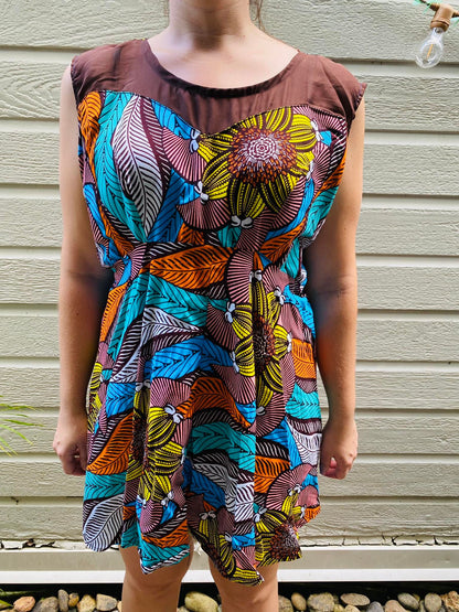 Robe multicolor patineuse