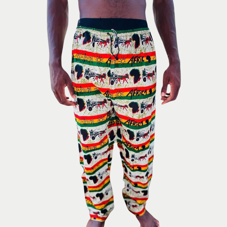Pantalon Africa-Vert/Jaune/Rouge